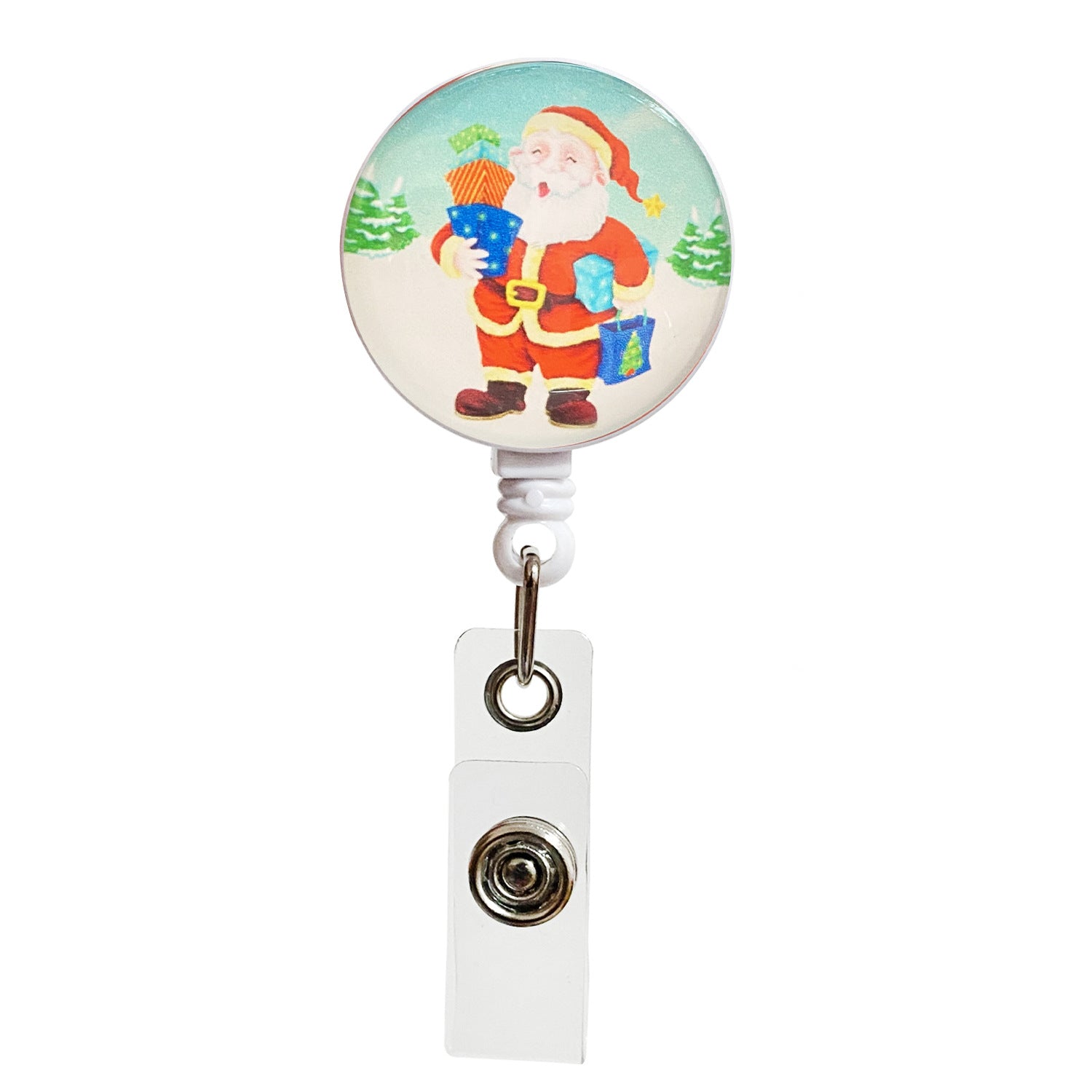 Wholesale Crystal Glass Christmas Telescopic Keychain